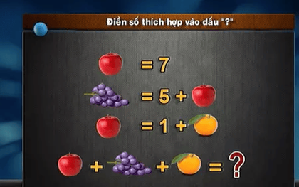 Bài toán Olympia chỉ cần phép tính "7 + 12 + 6 = 25" nhưng nhiều người không giải được, nhìn kỹ hóa ra có quy tắc