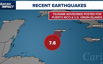 Cảnh báo sóng thần được ban bố sau vụ động đất mạnh 7,6 độ richter tại vùng biển Caribbean