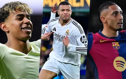 Bảng xếp hạng cuộc đua Quả bóng Vàng 2025: Raphinha so kè với Mbappe