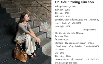 Bảng chi tiêu của mẹ 1 con khiến dân mạng “tròn mắt”, nhiều người khuyên thu nhập thế thà đi làm giúp việc còn hơn