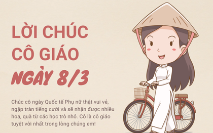 Lời chúc Ngày Quốc tế Phụ nữ 8/3 dành cho cô giáo