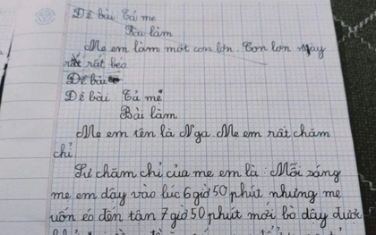 Học sinh tiểu học tả mẹ "uốn éo trên giường" khiến cư dân mạng ngượng chín mặt: Đọc đến đoạn kết thì ai cũng ngã ngửa