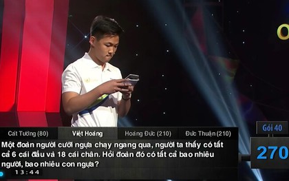 Siêu trí tuệ Việt chào thua bài toán đếm số ngựa trong Đường Lên Đỉnh Olympia