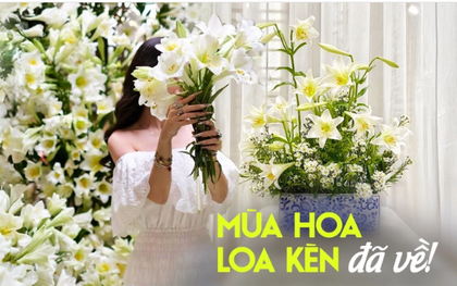 Tháng 4 về, chị em rủ nhau khoe bình hoa loa kèn đẹp rực rỡ, đỉnh nhất vẫn là căn nhà với 2.000 bông hoa