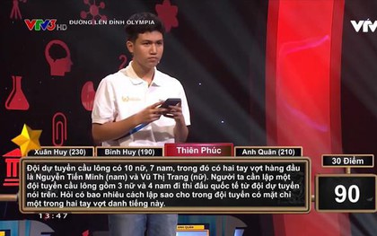 Câu hỏi toán học 20 giây ở phần thi Về đích khiến cả 4 thí sinh Olympia "câm nín", dân mạng tranh cãi nảy lửa
