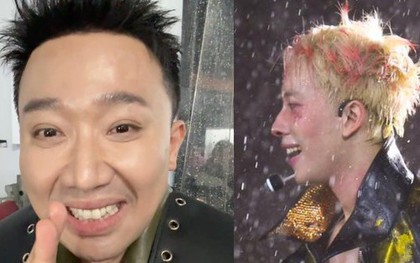 Mưa lớn đổ xuống show Anh Trai ở Mỹ Đình, Trấn Thành phản ứng: "Mưa tan nát, giống lũ lụt vậy"