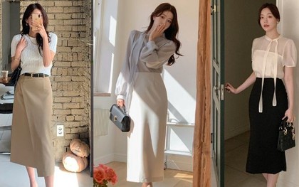 10 cách mặc chân váy suông tới công sở chuẩn thanh lịch, nhưng vẫn rất trẻ trung