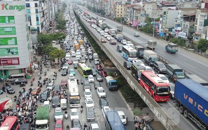 Từ đêm 12/5, cấm toàn bộ xe đường trên cao Vành đai 3 hướng Big C - Mai Dịch
