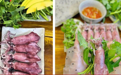 Vì sao món mực hấp cuốn rau muống bánh tráng gây sốt mạng?