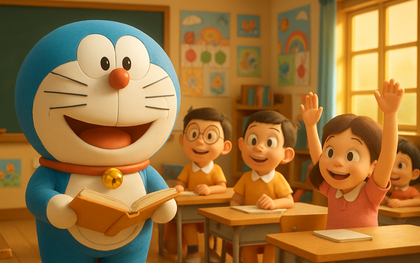 Một ngày đẹp trời, Doraemon "bỏ" Nobita đi làm thầy giáo