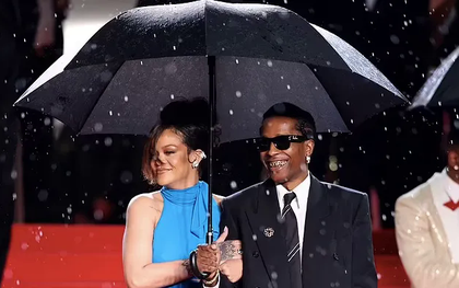 Rihanna khoe bụng bầu trên thảm đỏ Cannes