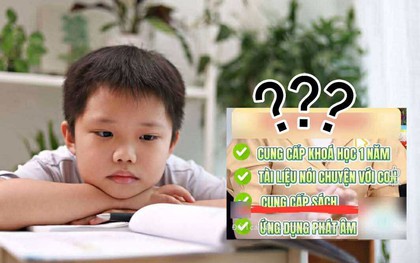 Hình ảnh quảng cáo khoá học tiếng Anh đang gây tranh cãi gay gắt: Sao lại đánh đồng việc học của con bằng sự hy sinh?