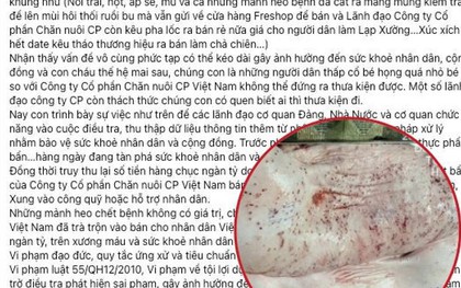 C.P. Việt Nam lên tiếng khi bị tố trà trộn heo bệnh, chết để bán ra thị trường