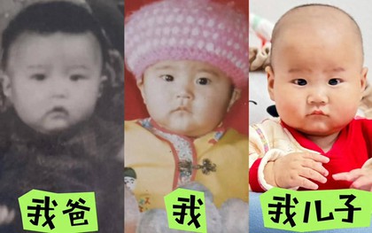 Gen nhà nội quá mạnh: 3 thế hệ giống hệt nhau như anh em sinh ba