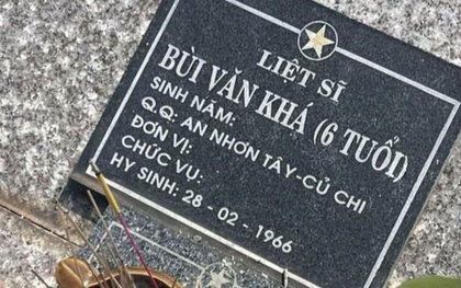 Bộ Nội vụ lên tiếng về hình ảnh bia mộ "liệt sĩ 6 tuổi" ở TP HCM