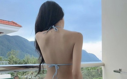 "Nóng" hơn cả thời tiết, Mai Dora khoe lưng trần hun mắt fan