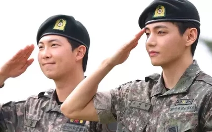 V và RM (BTS) xuất ngũ