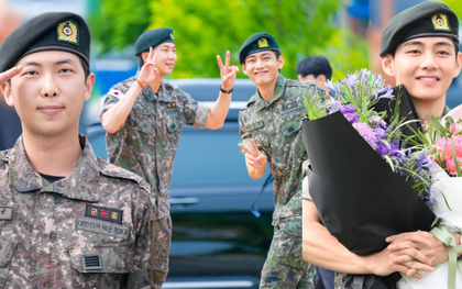 V và RM (BTS) cuối cùng đã xuất ngũ: Siêu ngầu siêu rắn rỏi, văn nghệ tấu hài tặng rừng fan và phóng viên đông nghẹt!