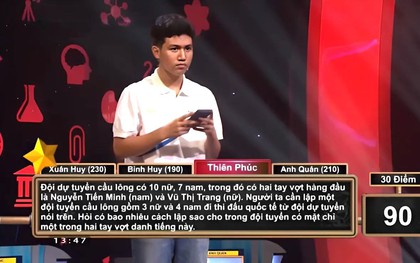Câu hỏi Toán khiến cả 4 thí sinh Đường Lên Đỉnh Olympia chào thua