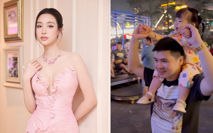 Đỗ Mỹ Linh bất ngờ vắng mặt khi chồng chủ tịch CLB Hà Nội đưa ái nữ đi chơi, một mình "cân" khối nghỉ hè