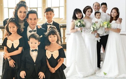 Những ông bố đông con nhất showbiz Việt: Bận rộn tới mấy vẫn hết lòng quan tâm, yêu thương các con