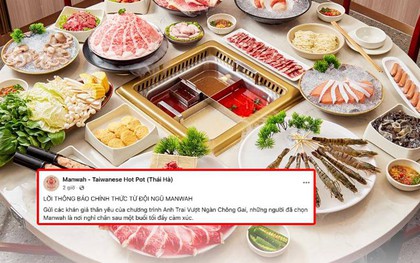 Chuỗi buffet lẩu Manwah phát đi thông báo chính thức!