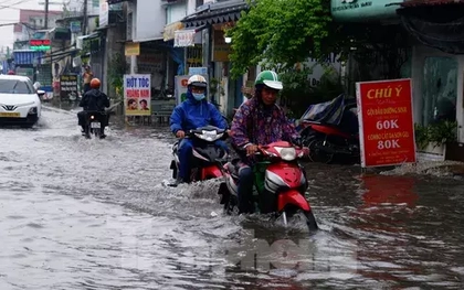 TPHCM mưa như trút gây ngập nặng, xe chết máy hàng loạt