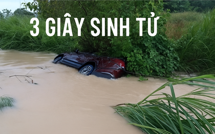 3 giây quyết đoán, ông bố đã cứu sống 5 mạng người trên chiếc xe bị lũ dữ cuốn trôi: Kỹ năng thoát hiểm thần tốc!