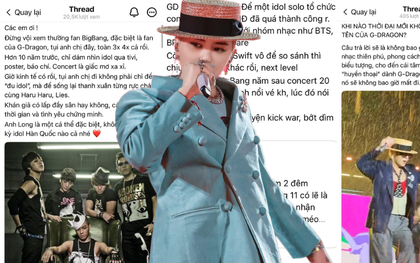 G-Dragon bị hạ bệ, fan BIGBANG flex đáp trả khiến "Threads city" lác mắt!