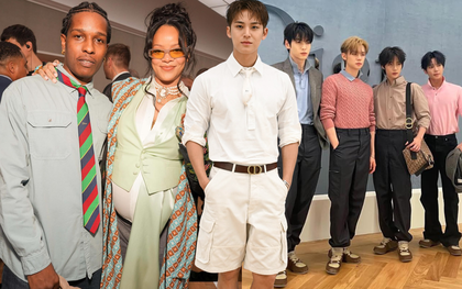 Jonathan Anderson debut show Dior: Mingyu như học sinh, bà bầu Rihanna lại sang áp đảo