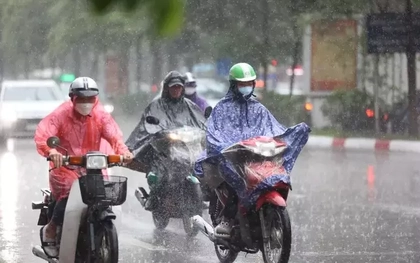 Từ chiều nay, mưa mở rộng ra đồng bằng Bắc Bộ, Bắc Trung Bộ