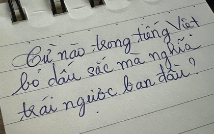 Từ nào trong Tiếng Việt bỏ dấu sắc mà nghĩa trái ngược ban đầu?