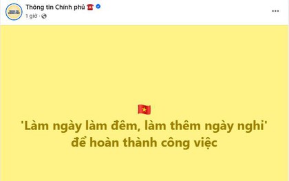 Page Thông tin chính phủ đăng 1 thông điệp, gần 19.000 người hưởng ứng