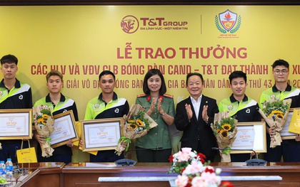 Bầu Hiển chi đậm trao thưởng gần 1,3 tỷ đồng cho CLB Bóng bàn CAND – T&T