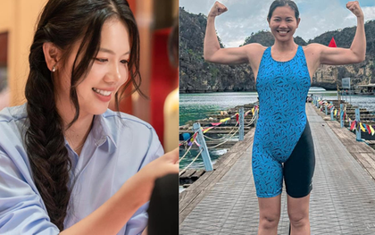 Ánh Viên lạ lắm, cơ bắp cuồn cuộn thế này!