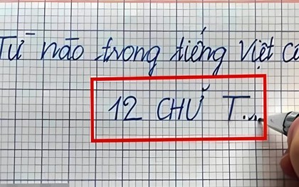 Từ nào trong Tiếng Việt có 12 chữ T?
