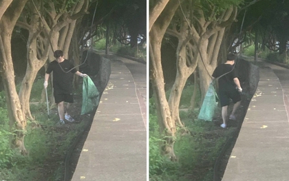 Dân mạng "truy lùng" chàng trai trẻ âm thầm dọn rác ở Vũng Tàu, TP.HCM