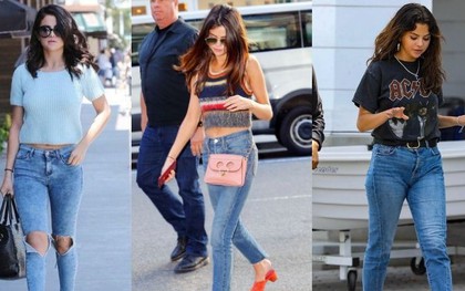Kiểu quần jeans siêu tôn dáng được Selena Gomez mặc từ năm này qua năm khác