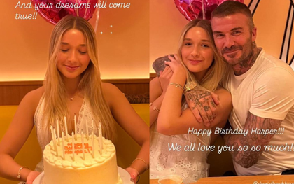 Victoria tung ảnh mới toanh Harper Beckham trong vòng tay bố đón tuổi 14, visual "tiểu thư tài phiệt" sang - xịn gây sốt