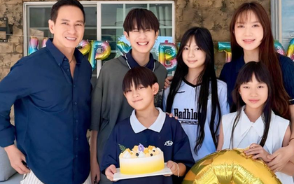 Gia đình Lý Hải - Minh Hà ăn mừng sinh nhật 9 tuổi của cậu út Mio, nhưng anh cả Rio mới là nhân vật "gây sốt"