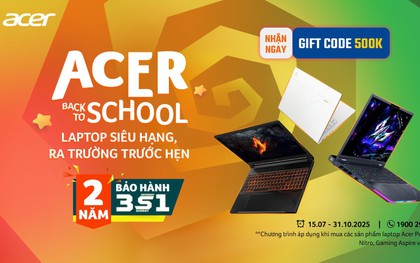 Acer Việt Nam ra mắt chương trình ưu đãi Back To School 2025: Laptop Siêu Hạng - Ra Trường Trước Hẹn