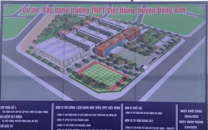 Quá vui: Sang năm Hà Nội có thêm 1 trường THPT mới, hiện đang xây, dự kiến tháng 4 năm sau sẽ hoàn thành!