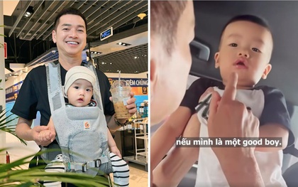 Quý tử của Quang Minh ngơ ngác vì bị ba “mắng”, sinh ra ở vạch đích nhưng không được cưng chiều
