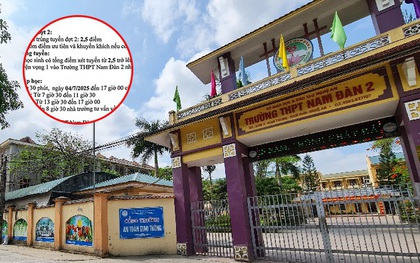 Học sinh chưa đạt 1 điểm/môn vẫn đỗ lớp 10 công lập ở Nghệ An: Nhà trường nói lý do