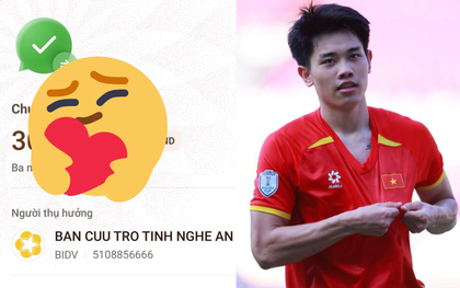 Đình Bắc U23 Việt Nam vừa vô địch trở về có hành động ý nghĩa, ủng hộ đồng bào Nghệ An vượt qua khó khăn