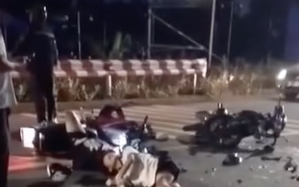 Hai xe máy đối đầu ở TP.HCM, ba người thương vong