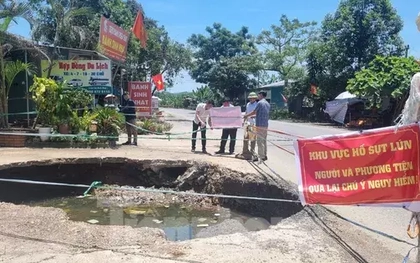 Hố 'tử thần' tại Phú Thọ, đổ 50 khối đất vẫn chưa đầy