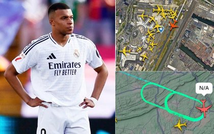Ảnh trực quan: Máy bay chở Real Madrid bay lòng vòng vì bão, Mbappe hú hồn đăng vội story ngay khi hạ cánh