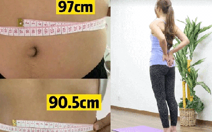 Người phụ nữ Nhật Bản giảm 7cm vòng eo sau 1 tuần tập 2 động tác này