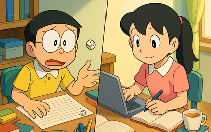 Khi nhóm bạn Nobita học 2k7 đăng ký nguyện vọng: Người tra cứu nghiêm túc, kẻ tung xúc xắc quyết định tương lai